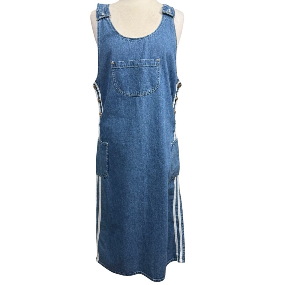 Vintage Y2K Street Blues Denim Dress, M, Blue